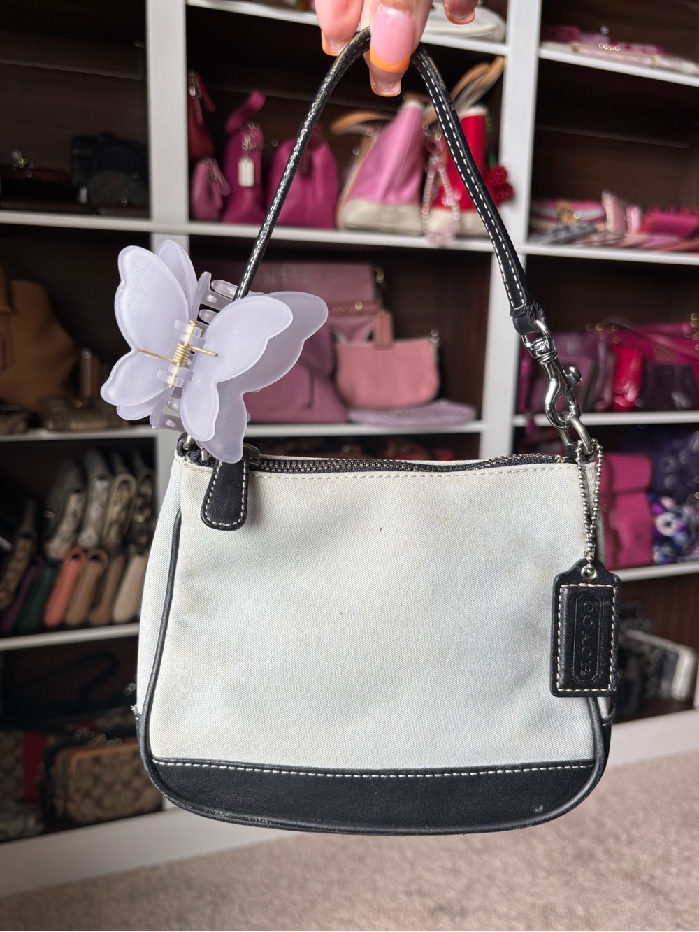 🖤🩵🖤COACH Hamptons Canvas Mini Bag🖤🩵🖤